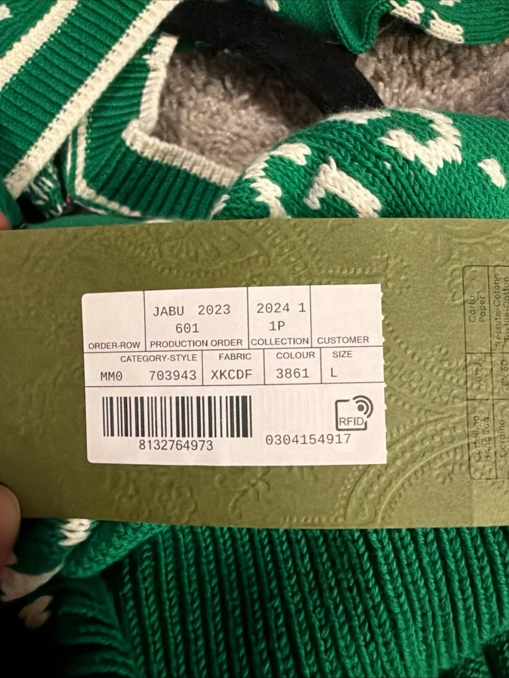 Gucci Green and White GG Logo Cotton Cardigan